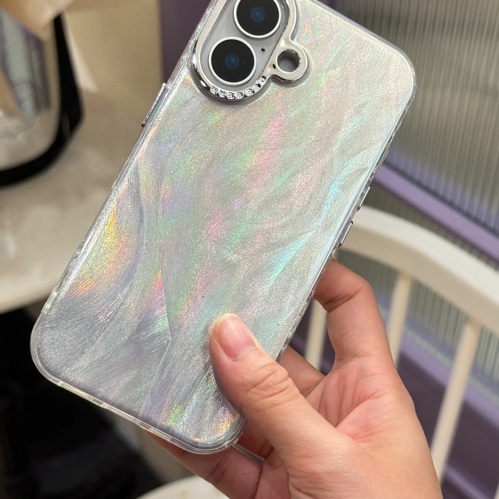 Holographic Iridescent Phone Case - Silver Shine